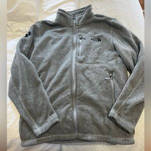 North Face | Gray Zip Up Fleece Sweatshirt